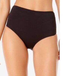Anne Cole High-Waist Bikini Bottoms Black Size M 4277